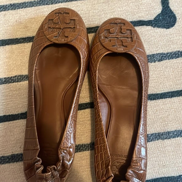 Tory Burch croc embossed leather ballet flats. Size 10 - Picture 6 of 7